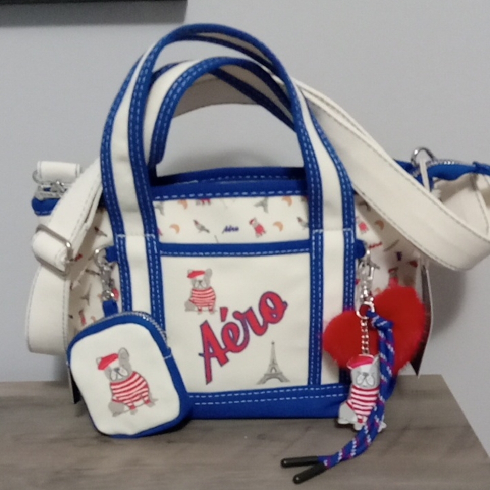 Aeropastale Frenchie Dog Crossbody Bag NWTS